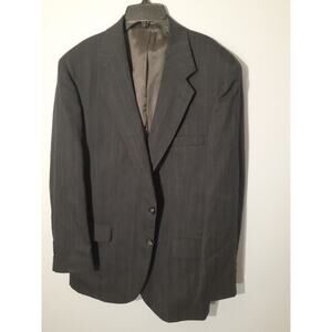 Stafford Dark Gray striped blazer sportscoat - Size 42R - 100% wool